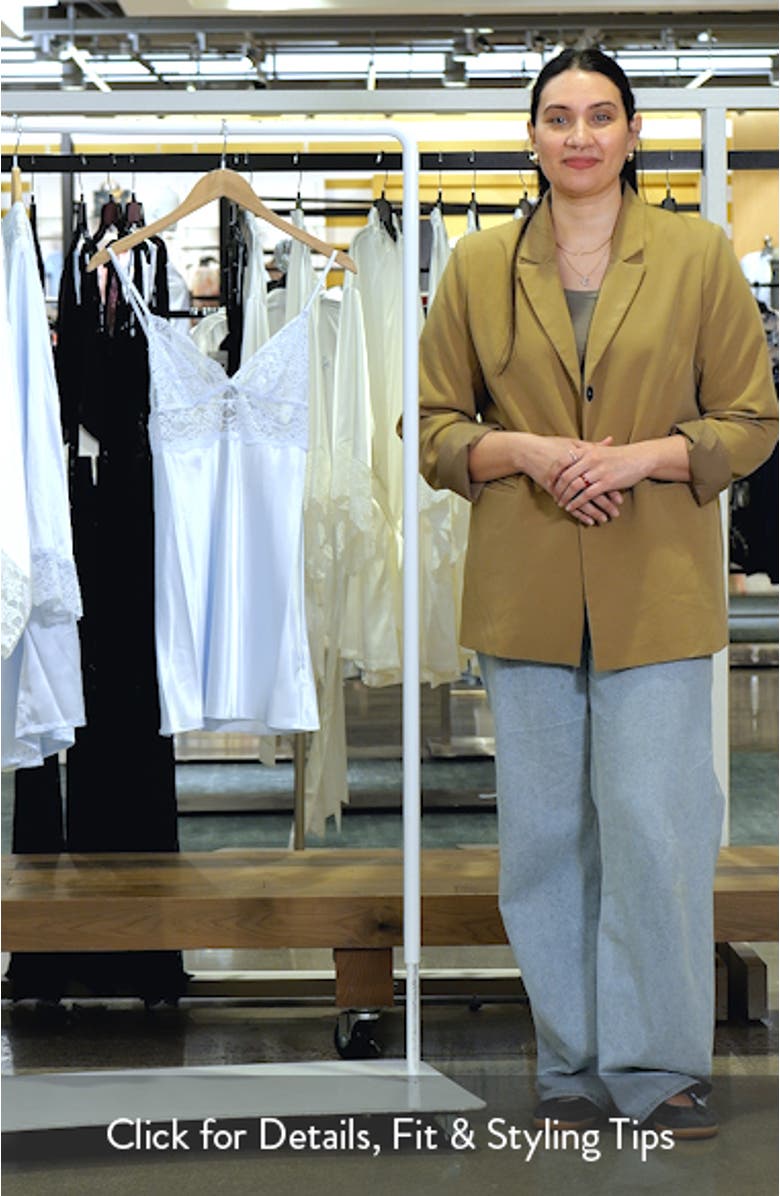 Annie Lace Trim Satin Chemise, sales video thumbnail