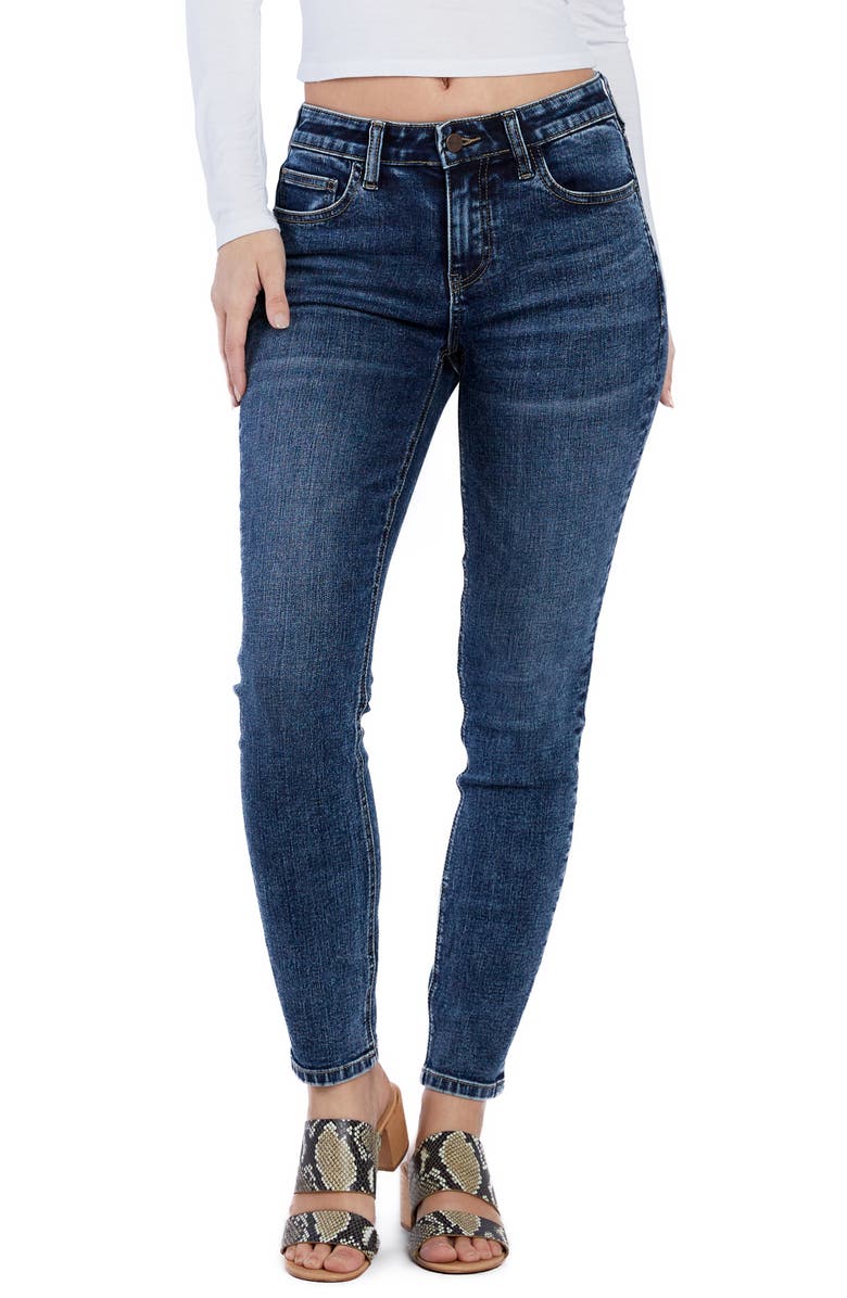 HINT OF BLU High Waist Ankle Skinny Jeans, Main, color, Out Of Town Blue
