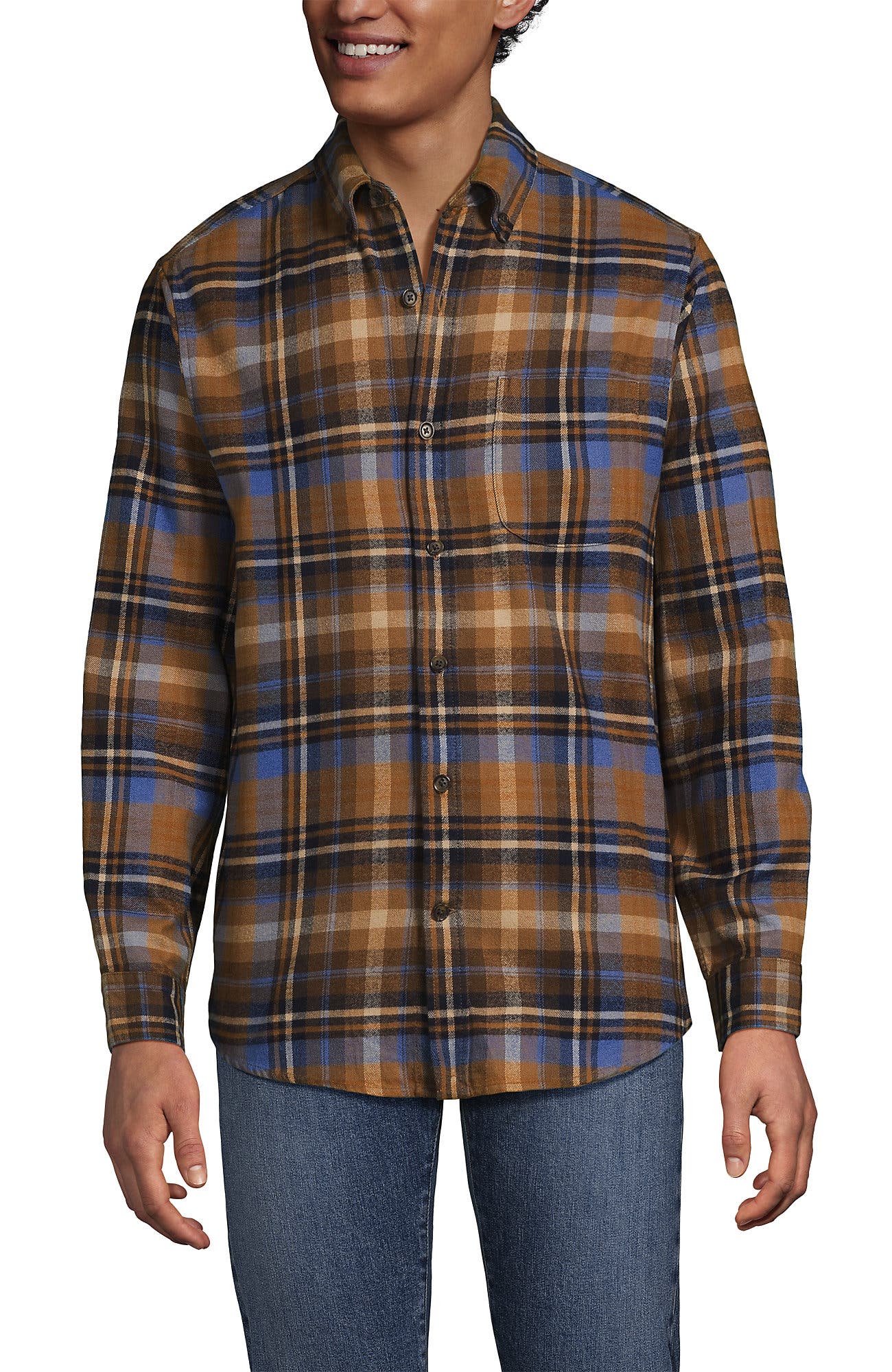 Soft Cerulean/Toffee Plaid