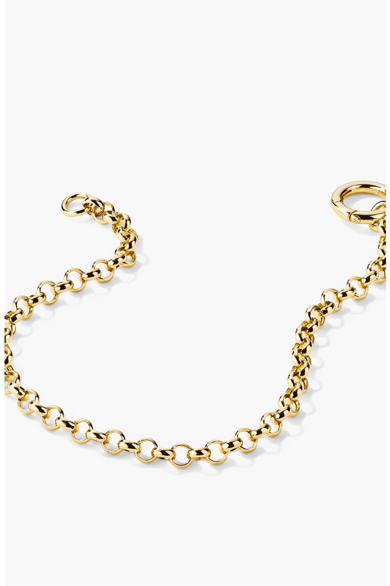 Rolo Chain Charm Bracelet, Alternate, color, Yellow Gold