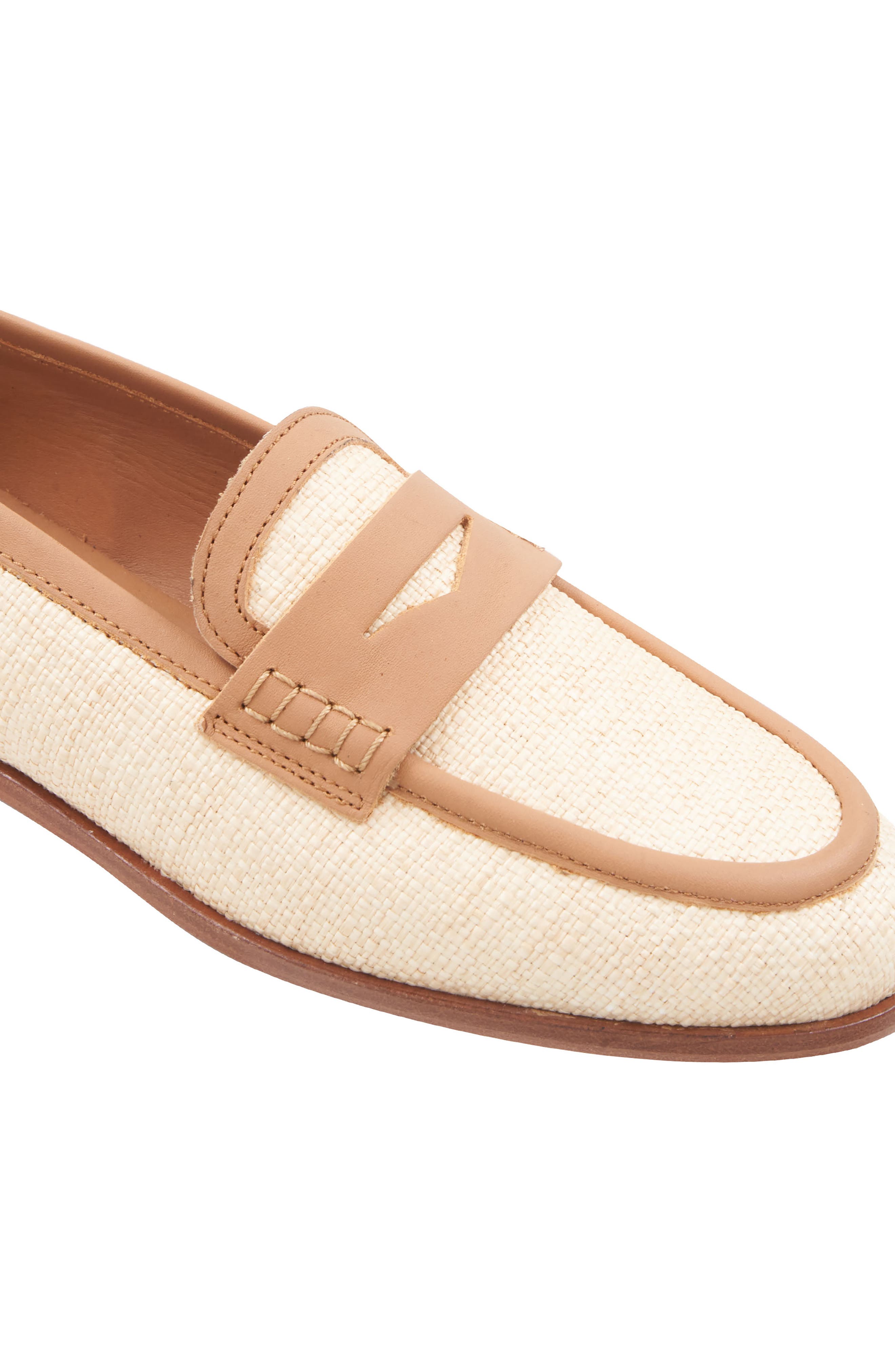 Bruno Magli Lixia Penny Loafer, Alternate, color, Natural Raffia