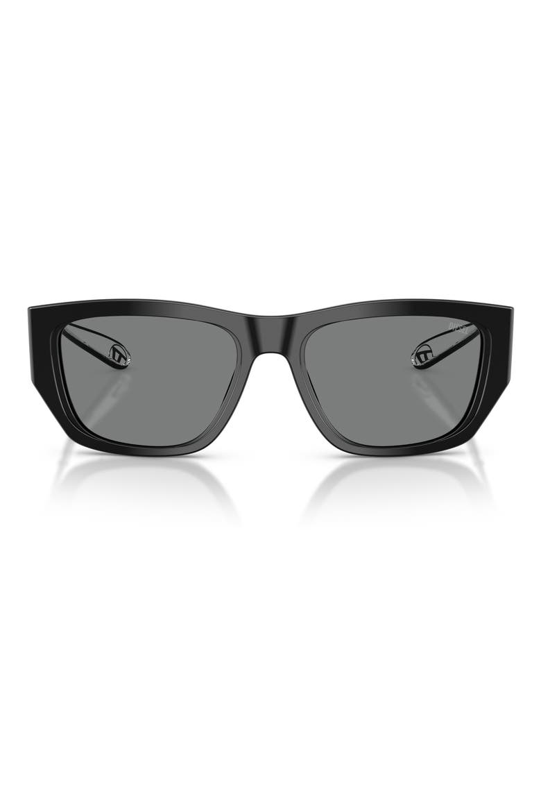 DL2006F 54mm Square Sunglasses, Main, color, BLACK / DARK GREY
