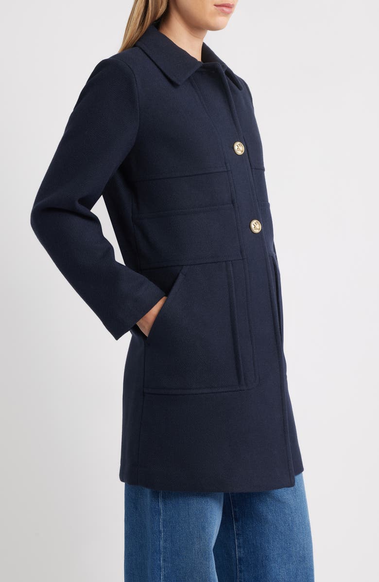 Sam Edelman Inset Waist Coat, Alternate, color, Navy