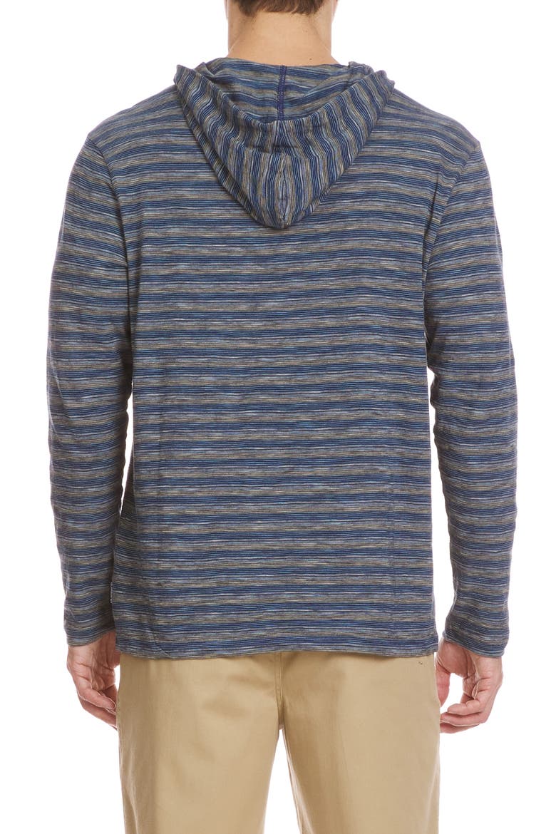 Stripe Slub Hoodie, Alternate, color, NAVY