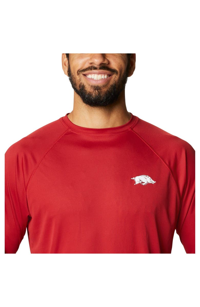 Columbia Men's Columbia Black Arkansas Razorbacks Terminal Tackle Omni-Shade Raglan Long Sleeve T-Shirt, Alternate, color, Cardinal