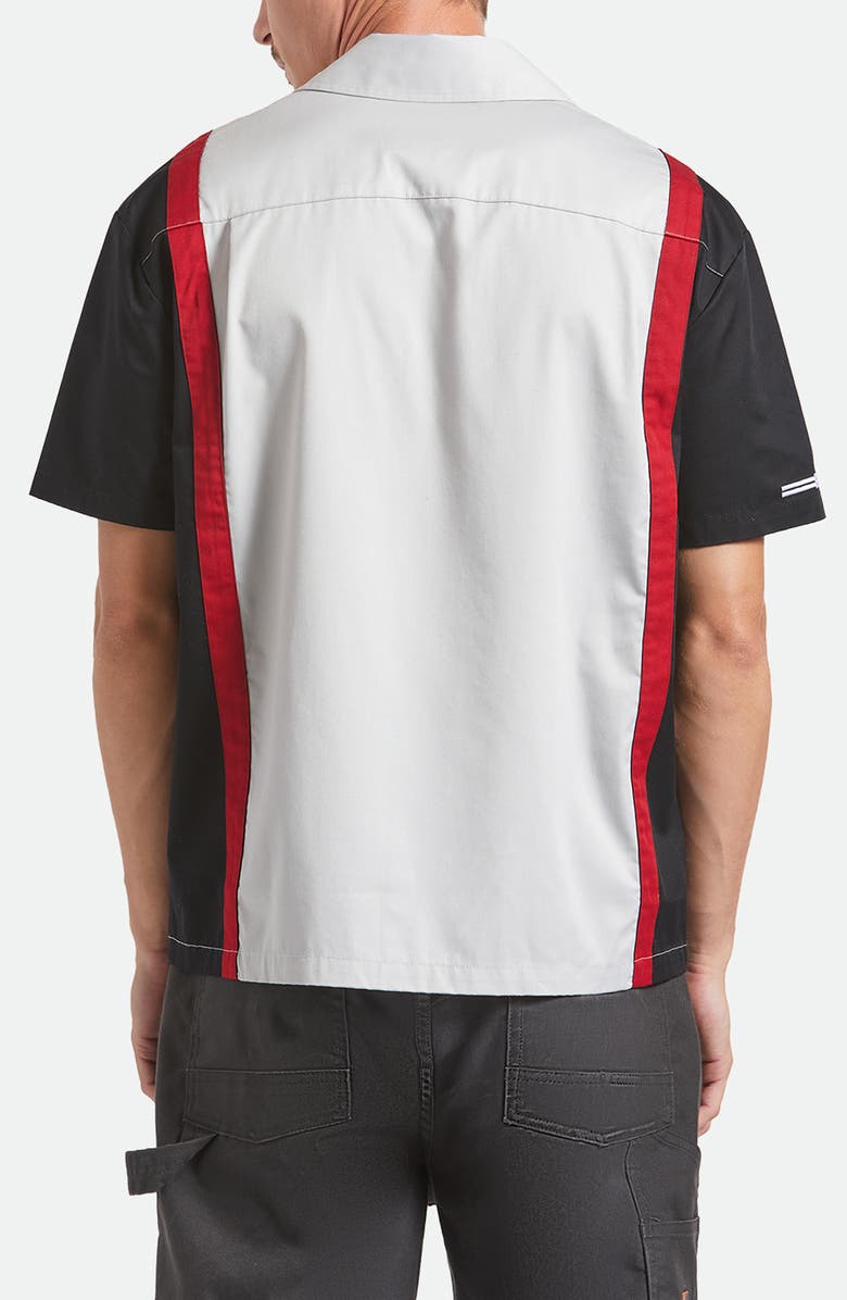 Brixton Coors Light Shake Down Short Sleeve Button-Up Shirt, Alternate, color, Silver/ Black