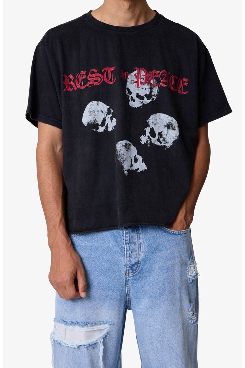 Rip Cotton Graphic T-Shirt, Alternate, color, WASHED BLACK