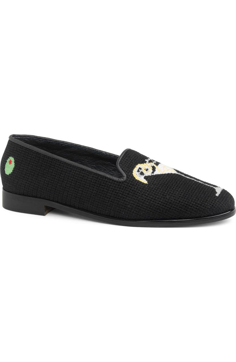 ByPaige Needlepoint Loafer, Main, color, Black / Black