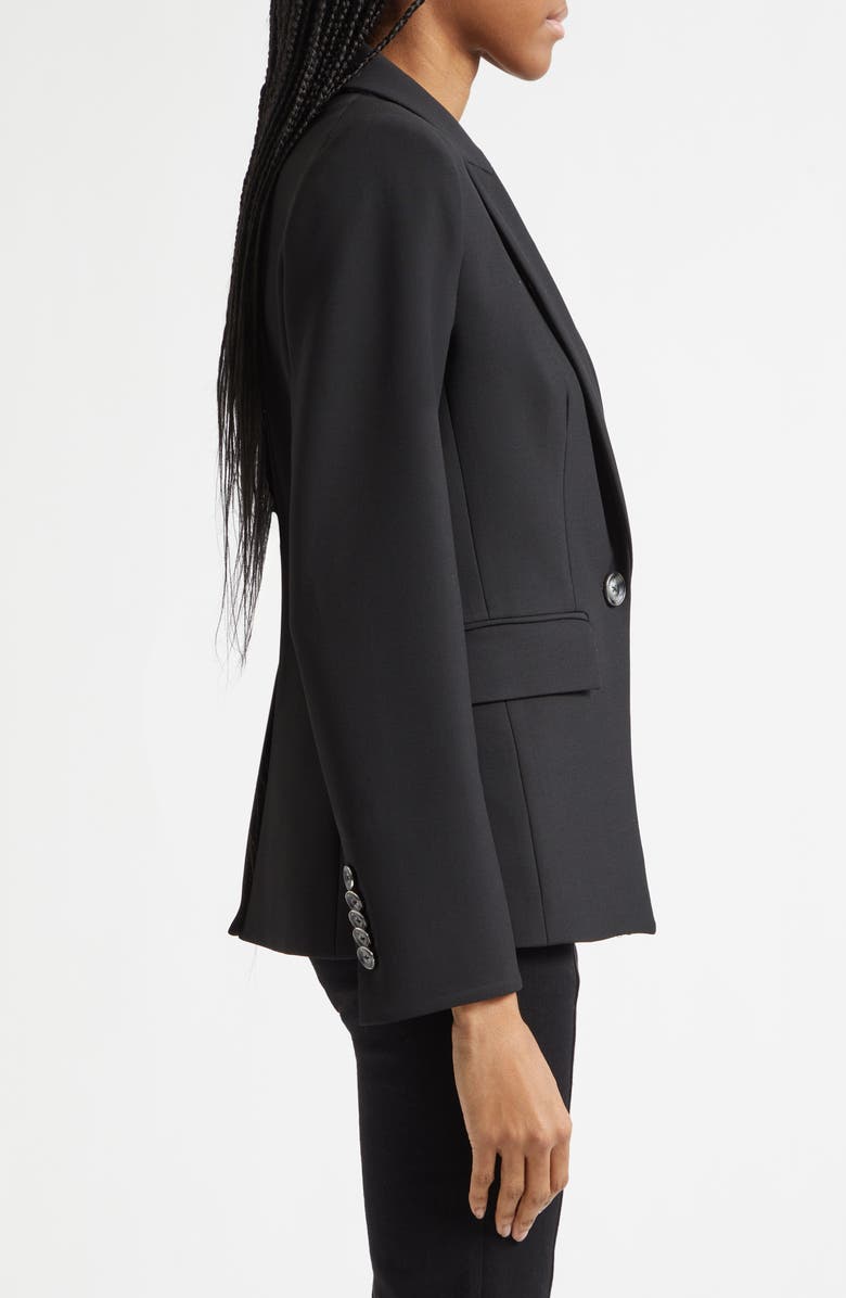 Veronica Beard Miller Stretch Crepe Dickey Jacket, Alternate, color, Black