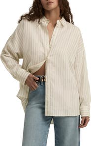 Favorite Daughter Ex Boyfriend Oversize Button-Up Shirt
