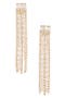 Crystal & Faux Pearl Fringe Drop Earrings