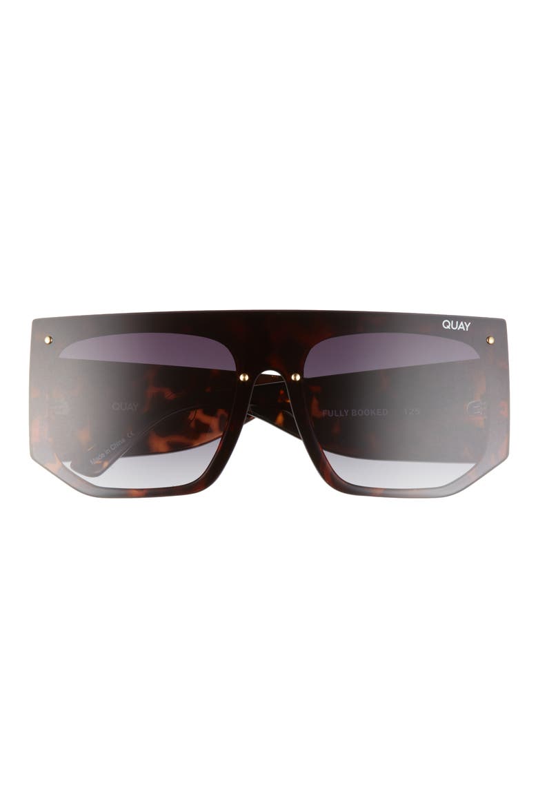 Australia Fully Booked 150mm Gradient Shield Sunglasses, Main, color, TORT/ SMOKE