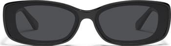QUAY Vibe Check 62mm Polarized Small Square Sunglasses