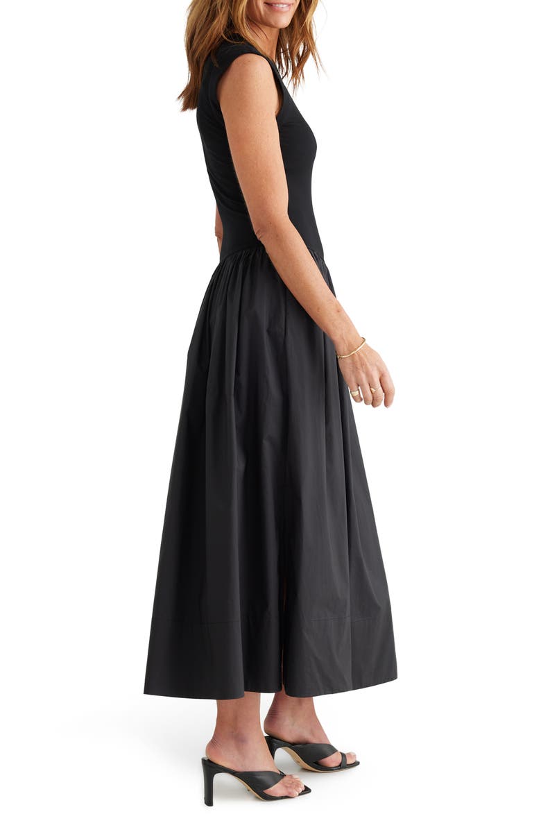 Brave+True Daphne Mixed Media Sleeveless Maxi Dress, Alternate, color, 