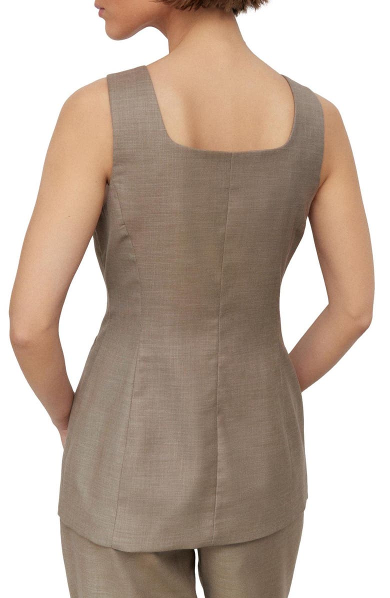 NEXT Cross Hatch Square Neck Button Through Tailored Vest, Alternate, color,