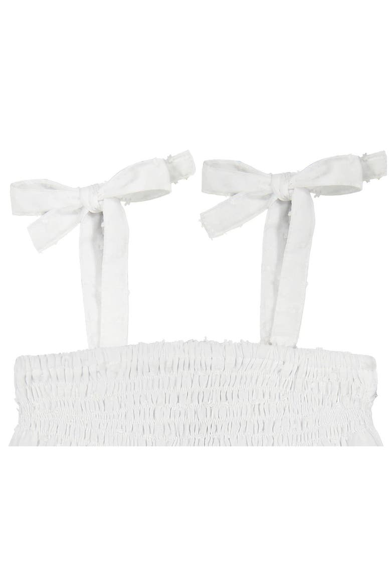 India Shoulder Tie Sundress White Swiss Dot, Alternate, color, White Swiss Dot