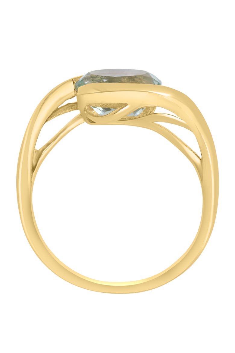 14K Yellow Gold Green Amethyst Sculptural Ring, Alternate, color, 14K Gold