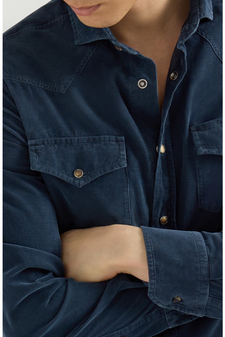 Corduroy shirt, Alternate, color, Blue