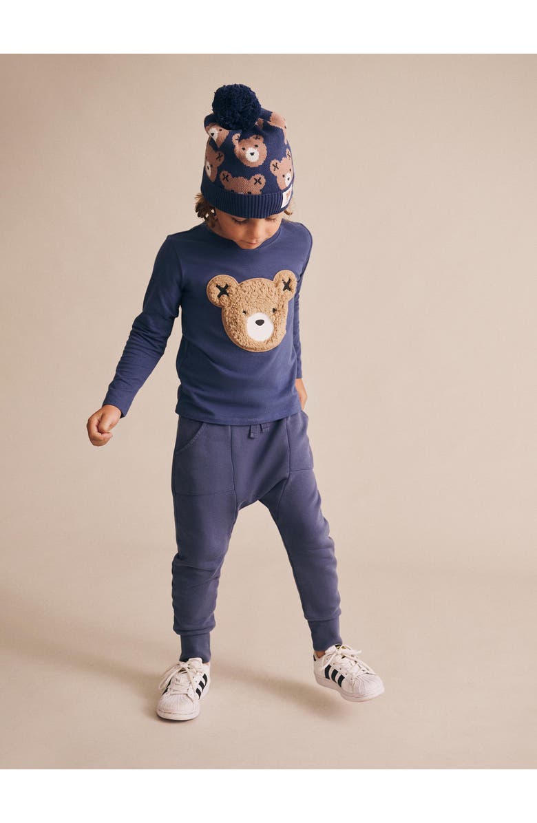 Huxbaby Furry Huxbear Longsleeve Top, Alternate, color, French Navy