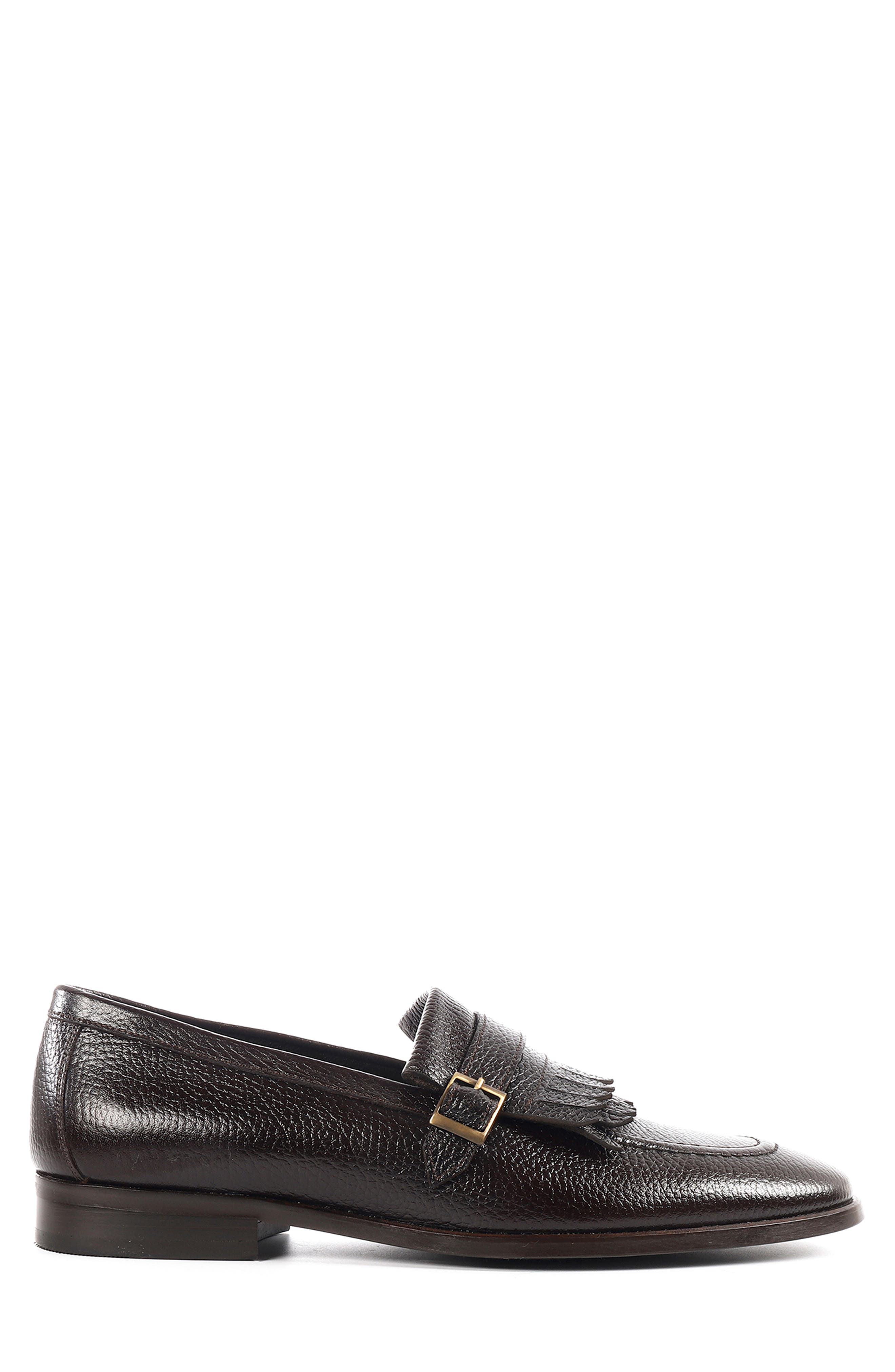 Tortoise Kiltie Fringe Loafer, Alternate, color, DARK BROWN