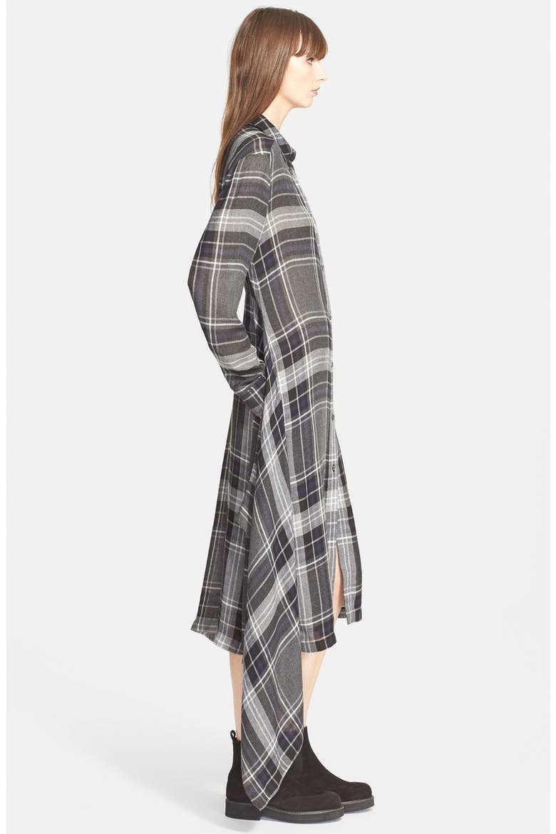 'Alice' Midi Shirtdress, Alternate, color, GREY MULTI