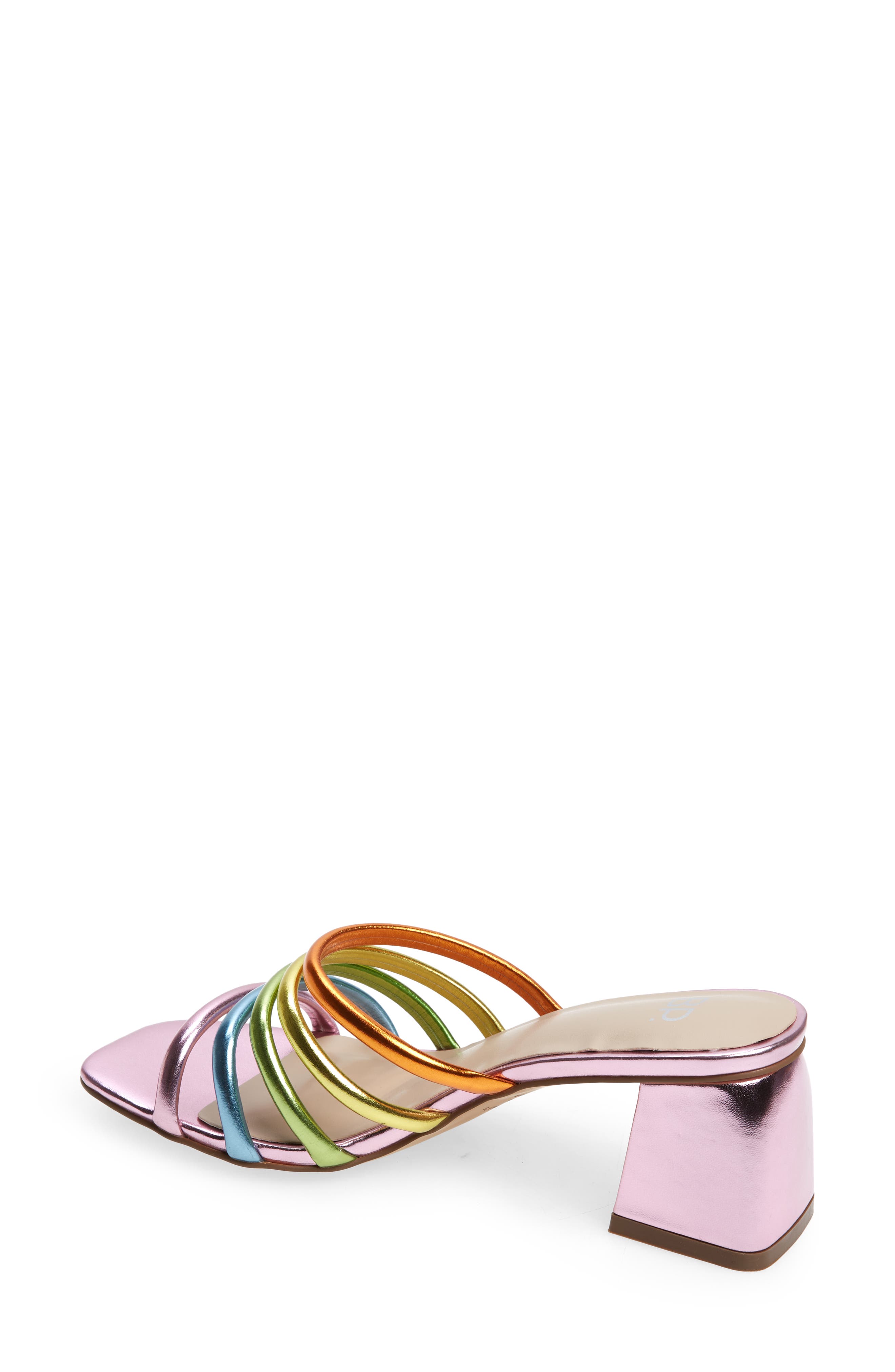 Pride Gender Inclusive Fenix Slide Sandal, Alternate, color, PINK METALLIC MULTI