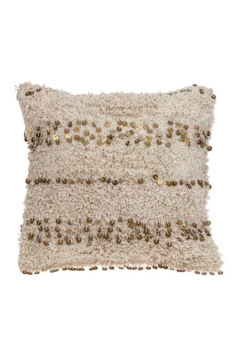 Acacia Transitional Beige Throw Pillow, Main, color, BEIGE