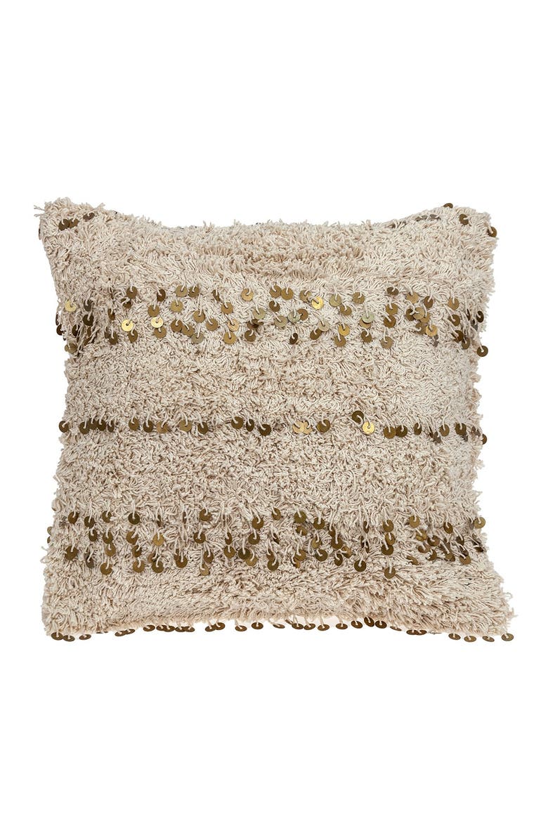 PARKLAND COLLECTION Acacia Transitional Beige Throw Pillow, Main, color, Beige