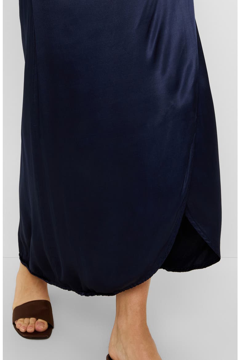 Diane Satin Wrap Midi Skirt, Alternate, color, NOCTURNAL