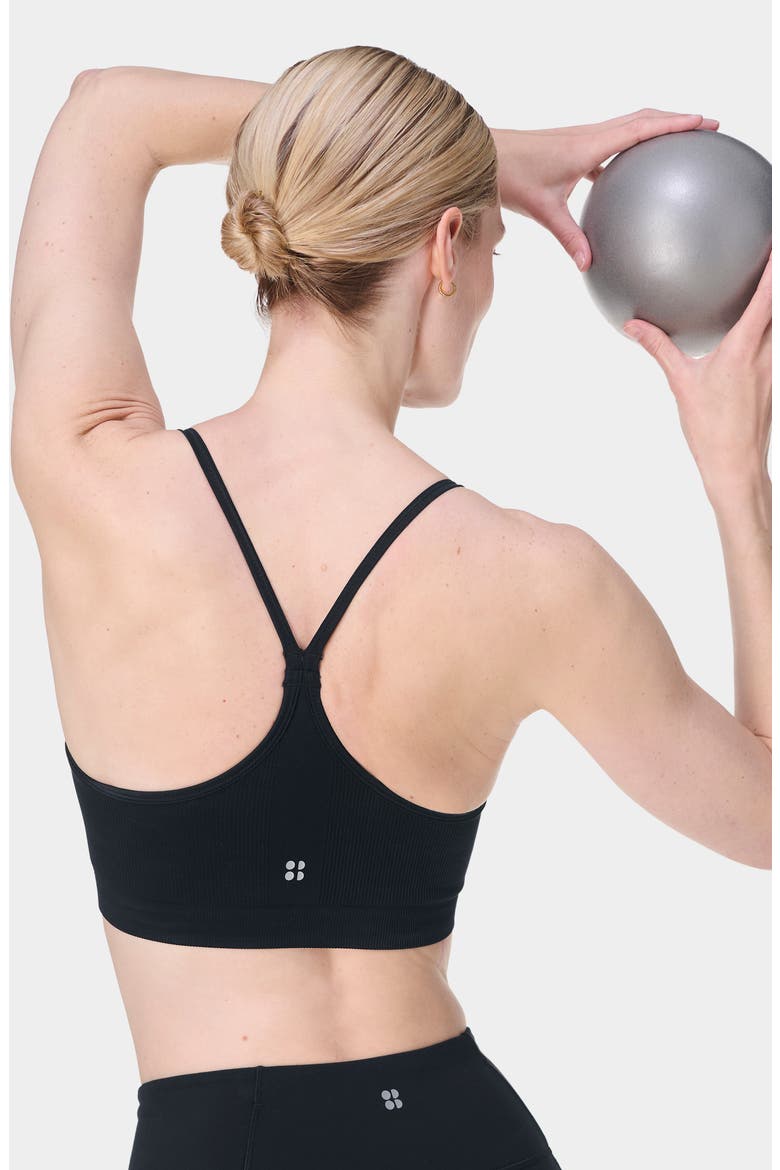 Spirit Restored Racerback Sports Bra, Alternate, color, BLACK