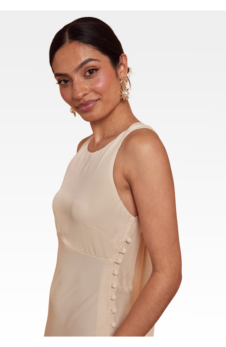 Maids to Measure Coco Satin Dress, Alternate, color, Champagne Ivory