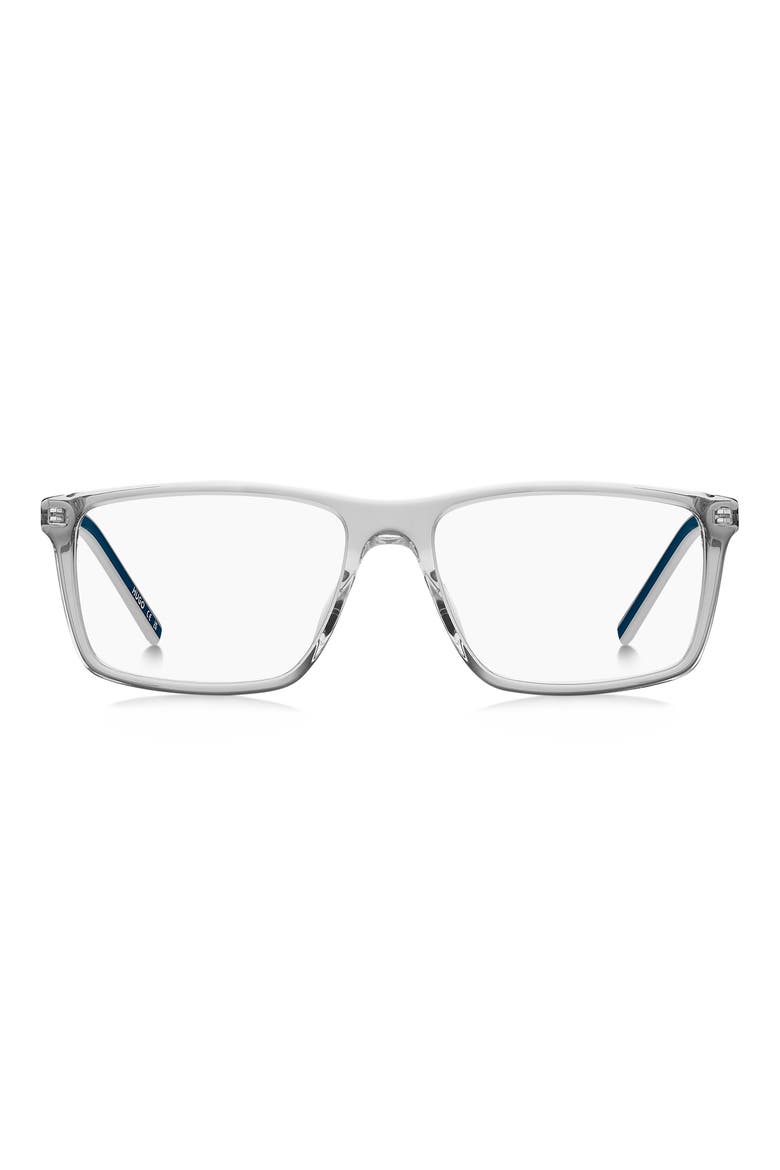 55mm Rectangular Optical Glasses, Main, color, GREY