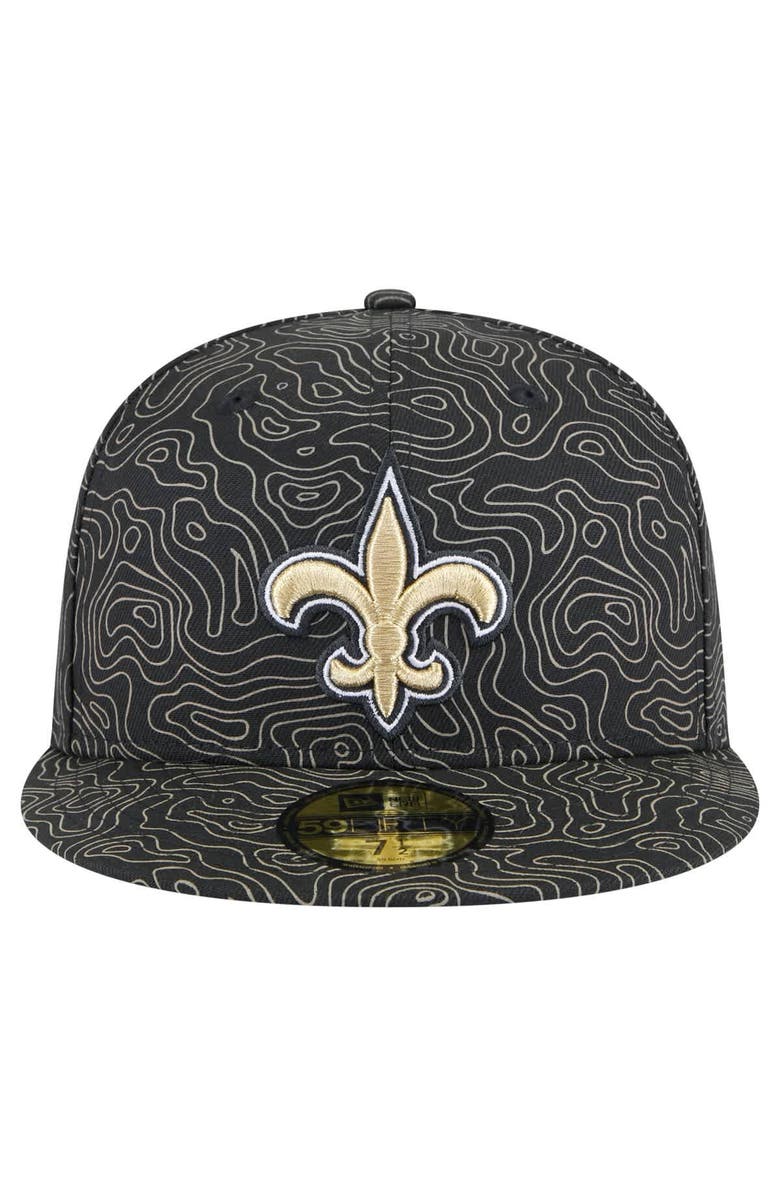 New Era Men's New Era Black New Orleans Saints Geo 59FIFTY Fitted Hat, Alternate, color, 