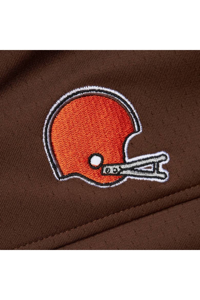 Men's Mitchell & Ness Jim Brown Brown Cleveland Browns Player Name & Number Hoodie Legacy Jersey, Alternate, color, Brown