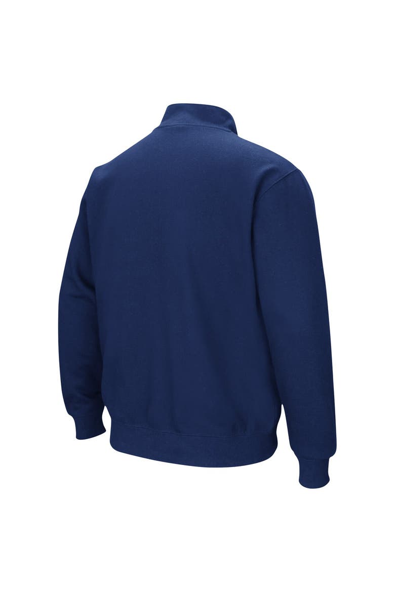 Men's Colosseum Navy Virginia Cavaliers Tortugas Team Logo Quarter-Zip Jacket, Alternate, color, Navy