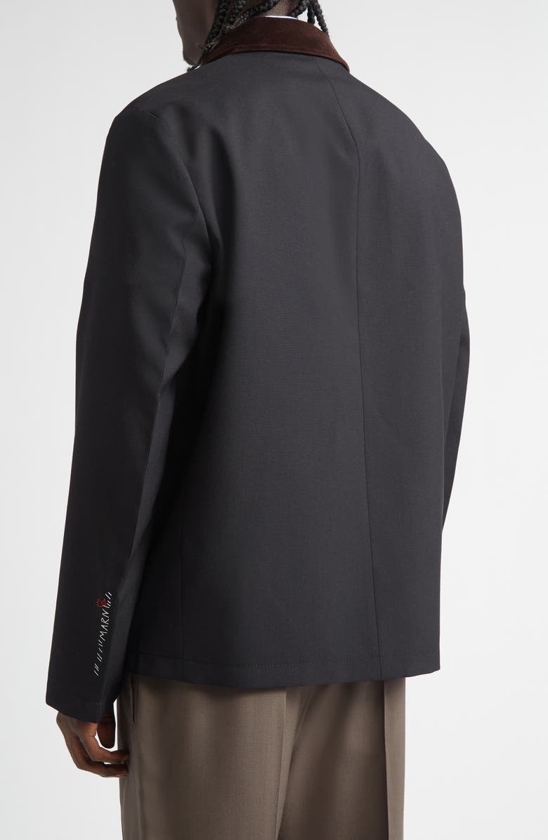 Marni Boxy Mixed Media Jacket, Alternate, color, 00N99 Black