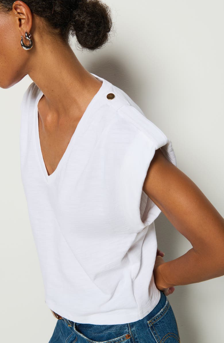 Nation LTD Cooper V-Neck Tank, Main, color, Optic White