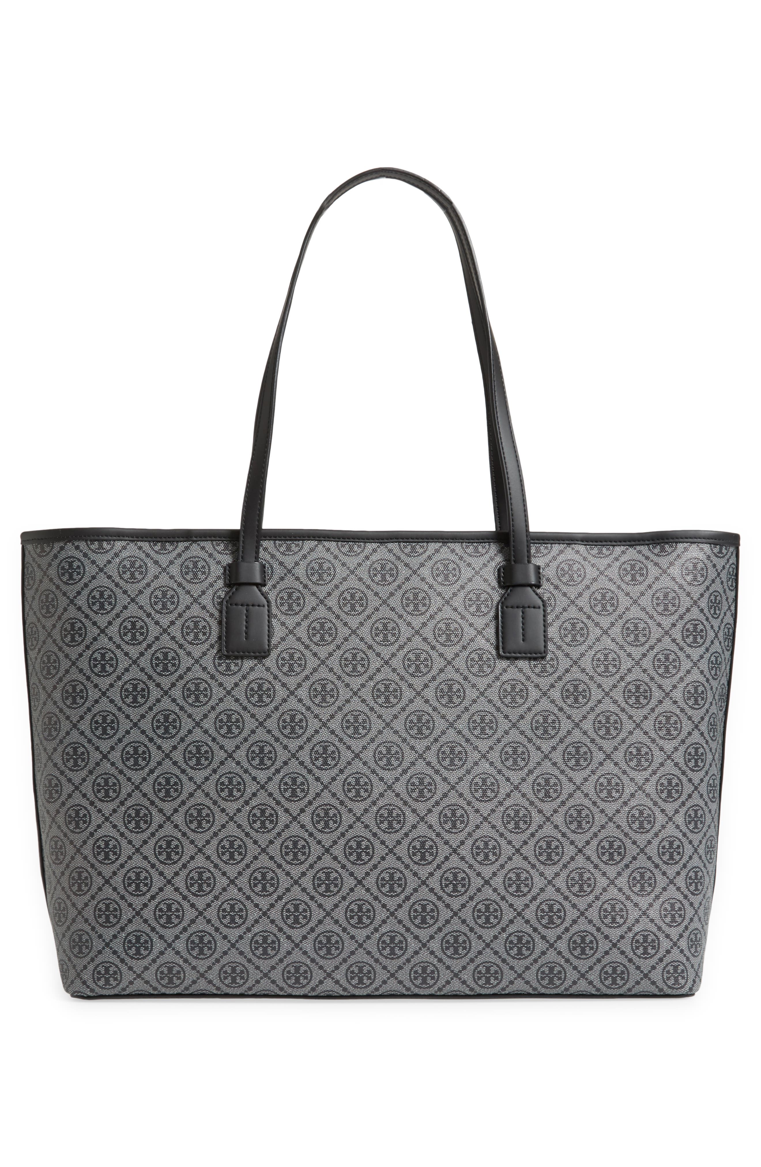 Tory Burch T Monogram Coated Canvas Tote, Alternate, color, 