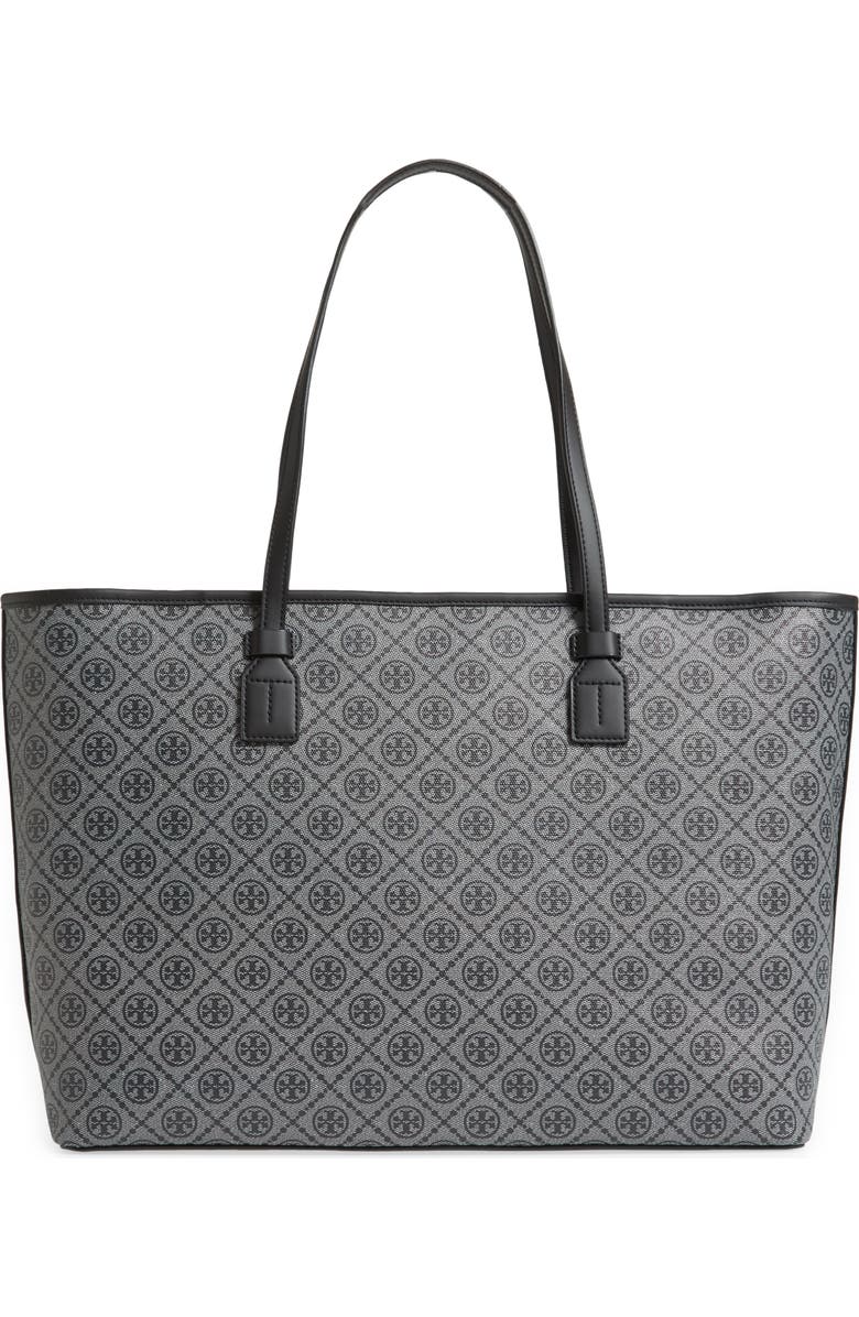 Tory Burch T Monogram Coated Canvas Tote, Alternate, color,