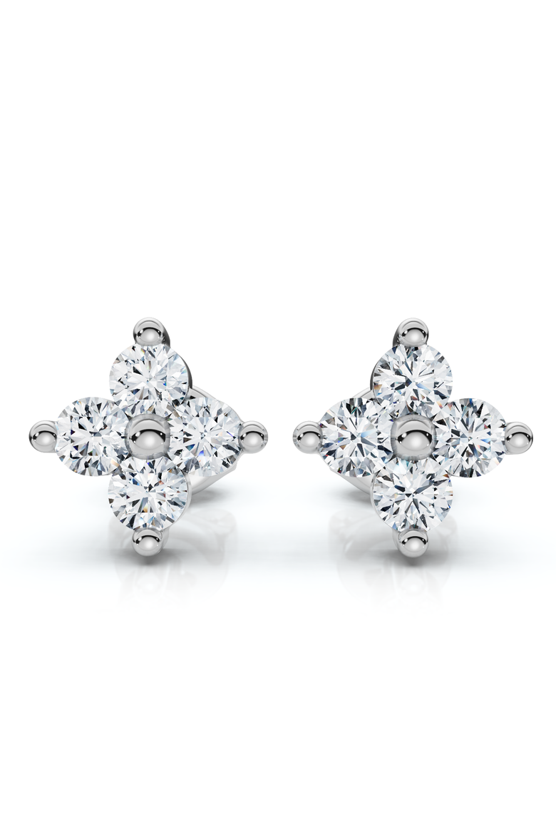 1/2Ct Jackie Diamond Studs 14k Gold Earrings Lab Grown, Main, color, 14k White Gold