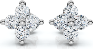 Bliss Diamond 1/2Ct Jackie Diamond Studs 14k Gold Earrings Lab Grown 1/3" Tall