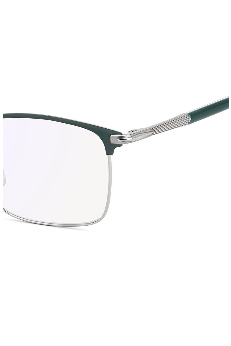 54mm Rectangular Optical Glasses, Alternate, color, MATTE GREEN RUTHENIUM/ BLUE SP