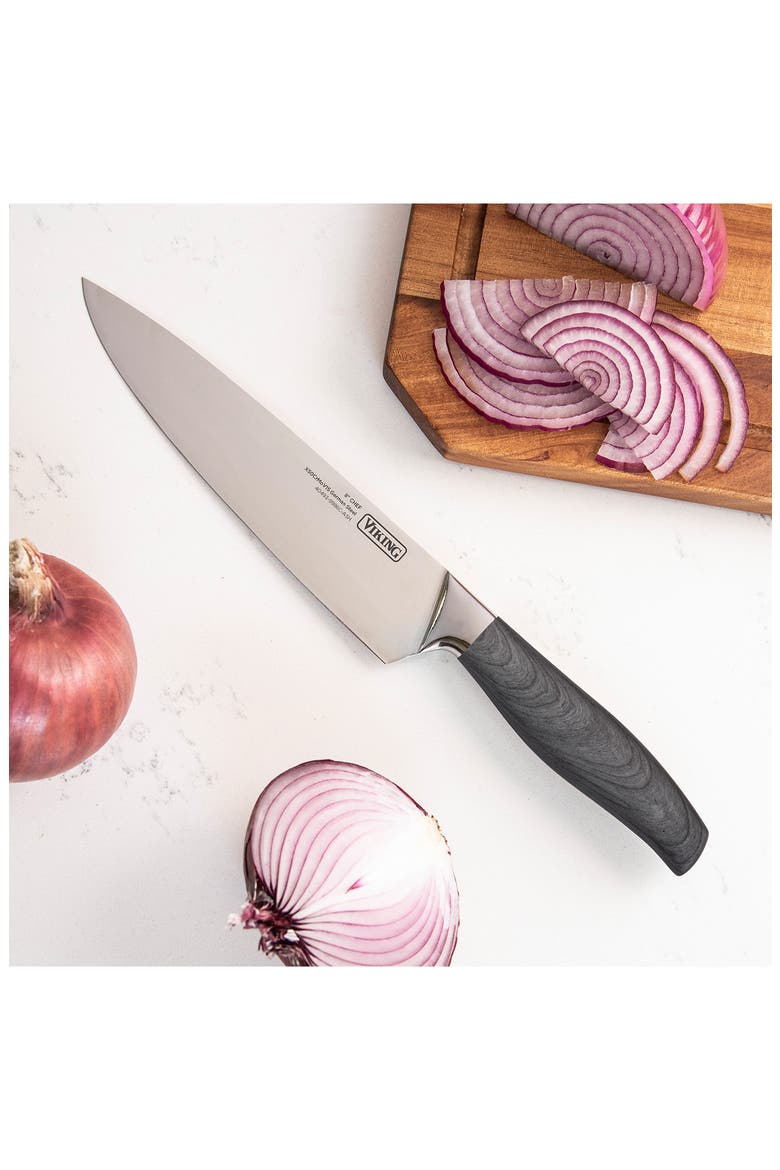 German Steel 6-Piece Knife Set, Alternate, color, STAINLESS STEEL/ ASH WOOD