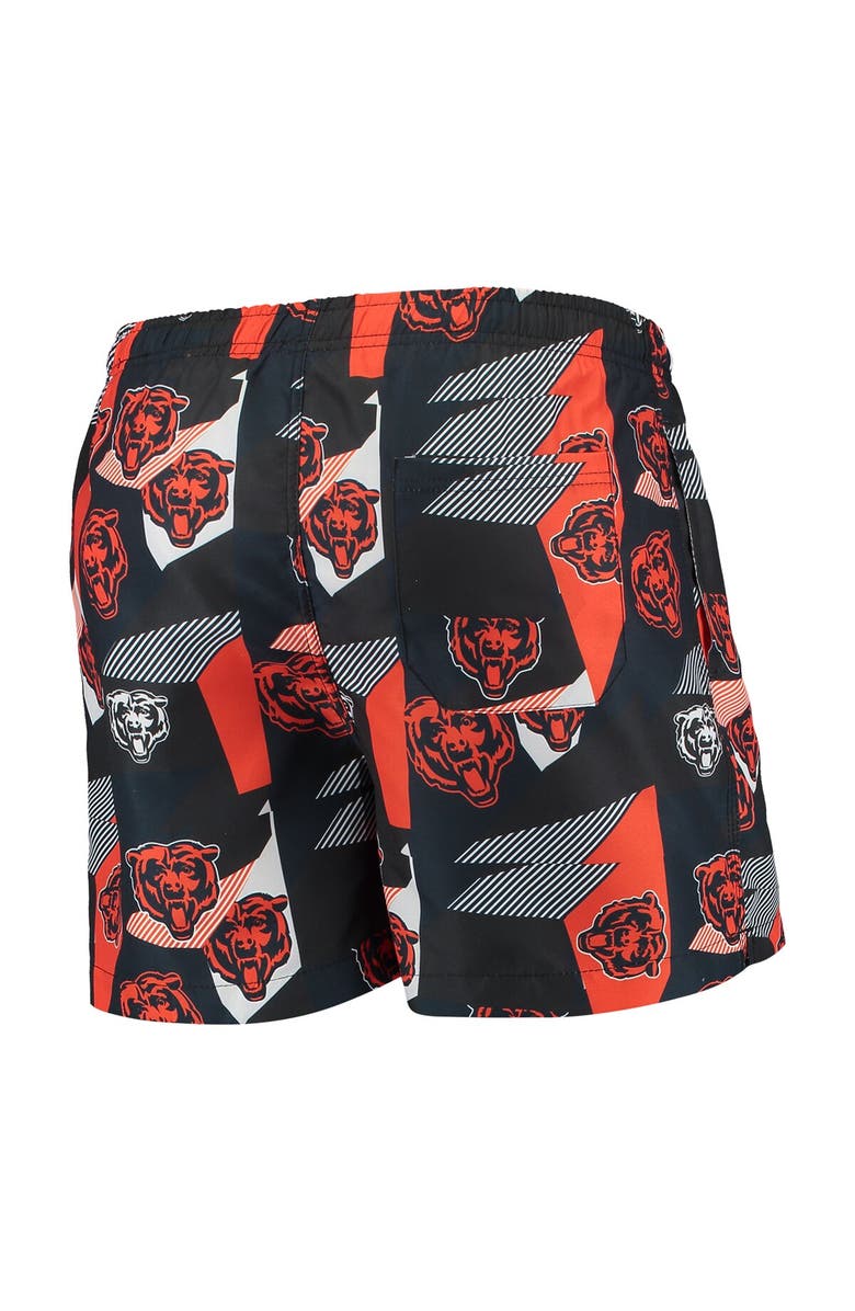 FOCO Men's FOCO Navy/Orange Chicago Bears Geo Print Swim Trunks, Alternate, color, 