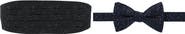 Trafalgar Mystere Metallic Star Light Cummerbund & Bow Tie Bundle