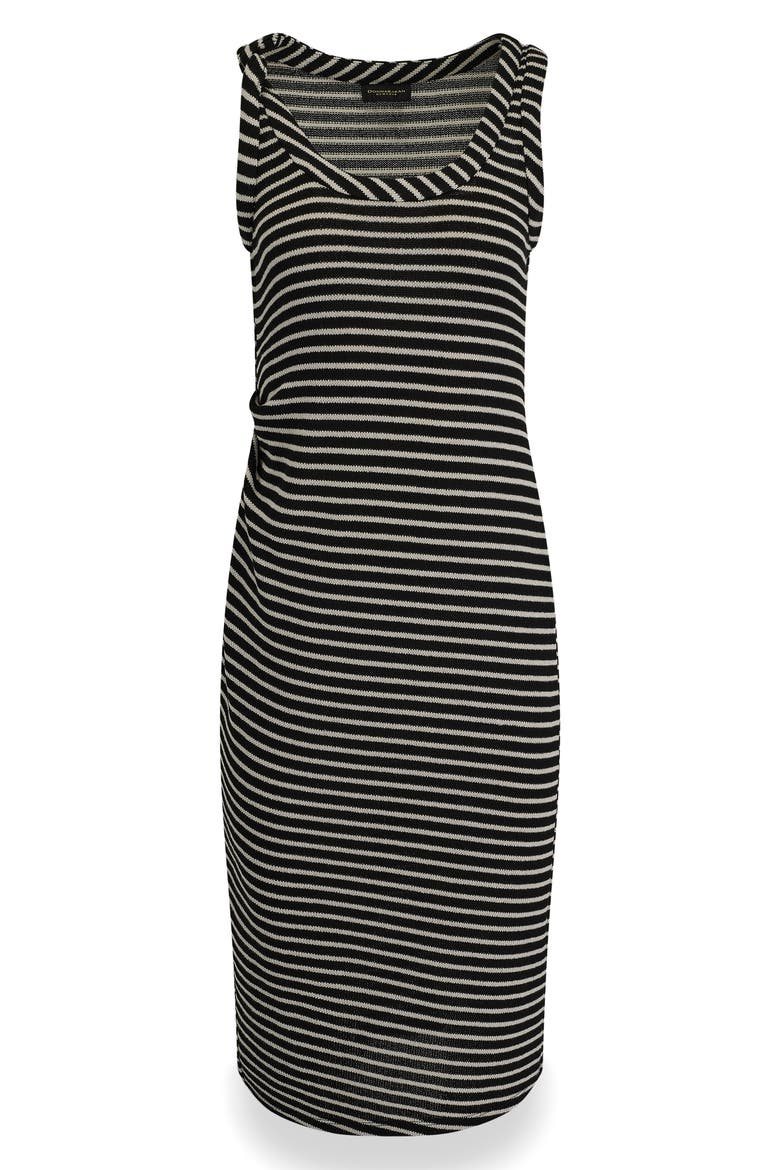 Sleeveless Body-Con Midi Dress, Alternate, color, BLACK CREAM
