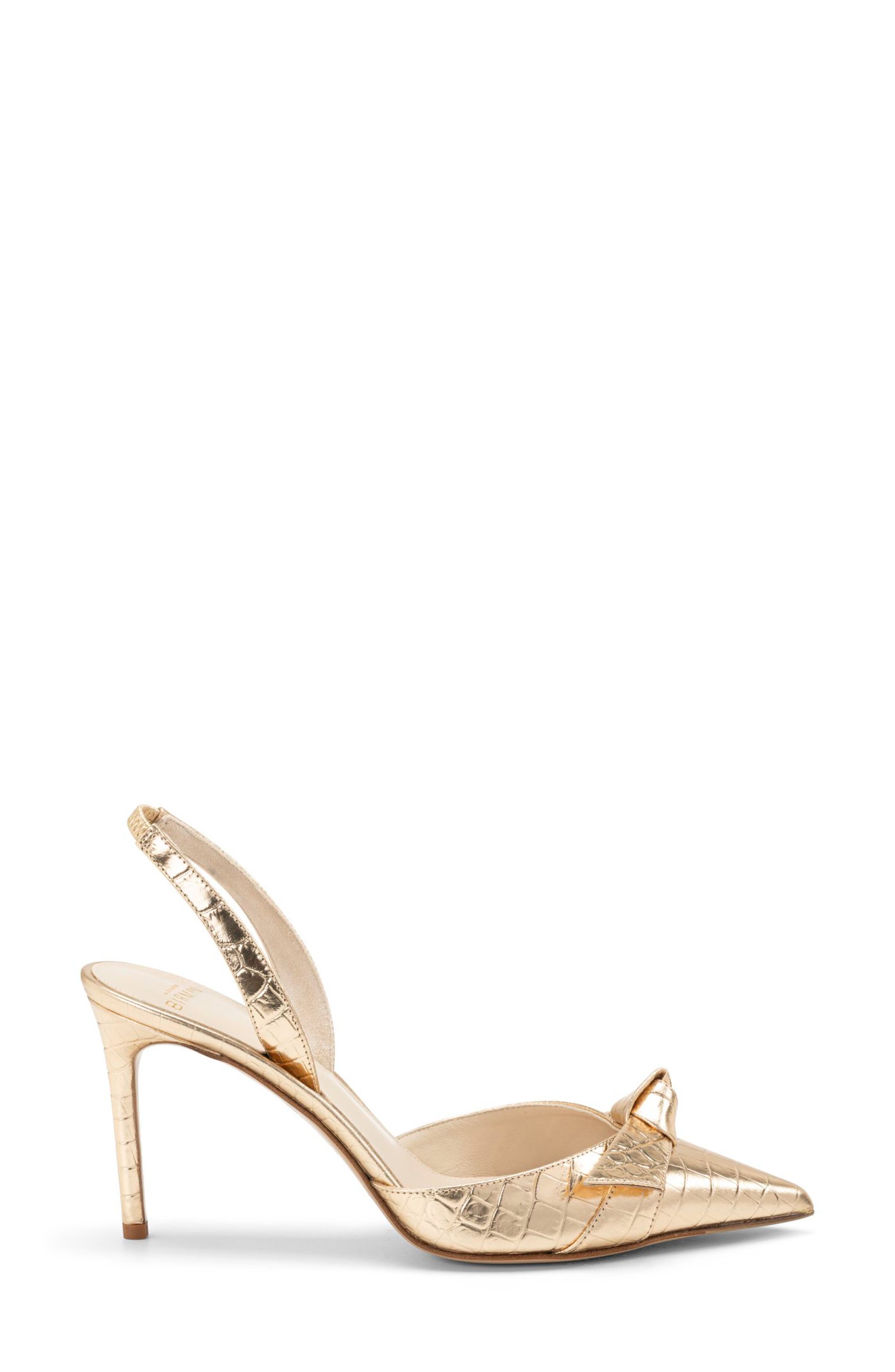 Alexandre Birman Clarita Croc Embossed Pointed Toe Slingback Pump, Alternate, color, 
