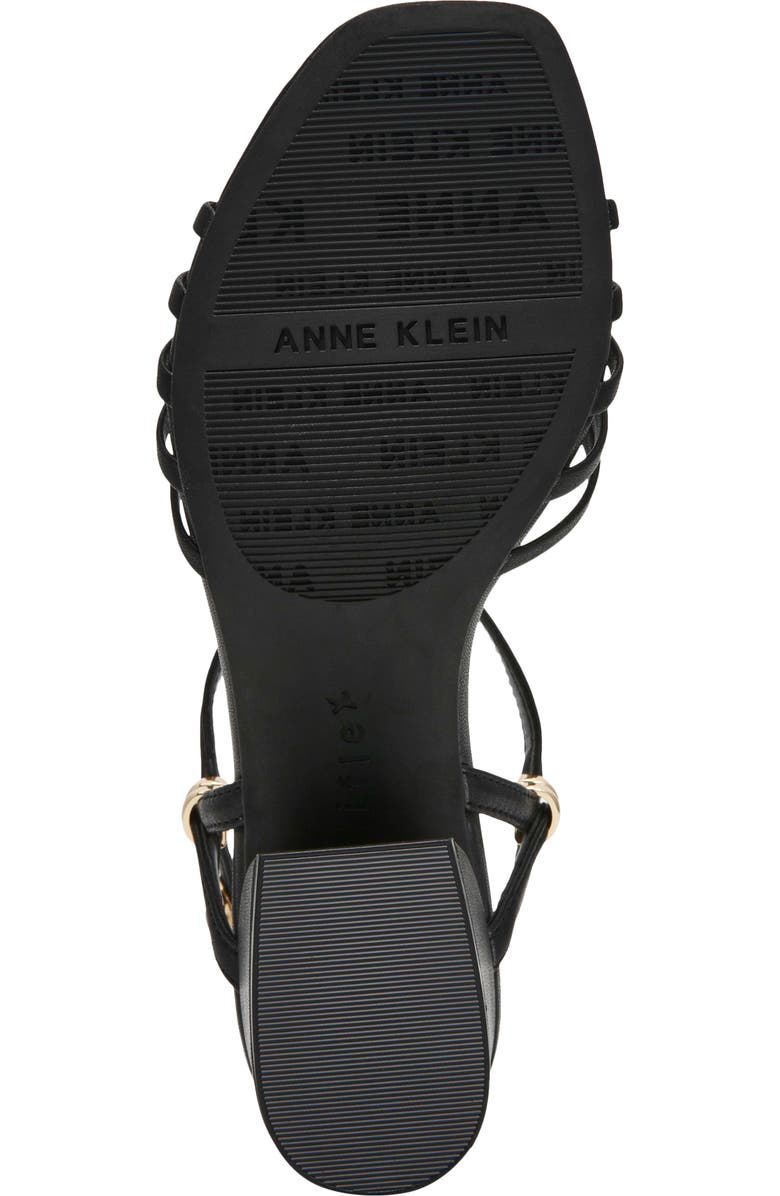 Anne Klein Mikayla Ankle Strap Sandal, Alternate, color, Black Pu