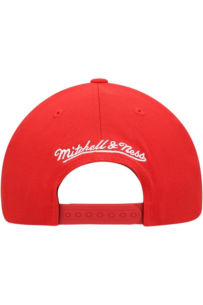 Men's Mitchell & Ness Red Houston Rockets Hardwood Classics Zigm Zagm Redline Snapback Hat, Alternate, color, Red