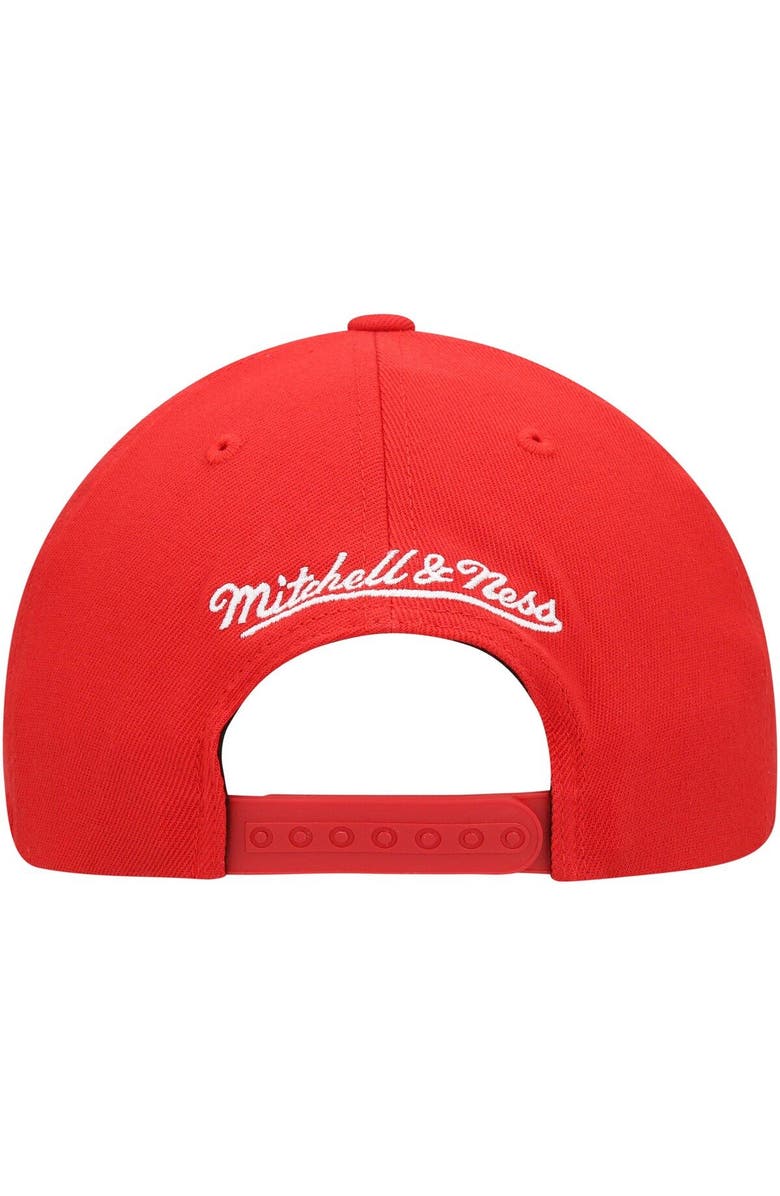 Mitchell & Ness Men's Mitchell & Ness Red Houston Rockets Hardwood Classics Zigm Zagm Redline Snapback Hat, Alternate, color,